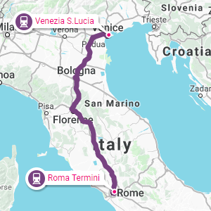 Rome-Venice-Map